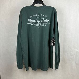 NWT Honey Hole Outdoors Shirt Unisex Size 2XL Long Sleeve Green